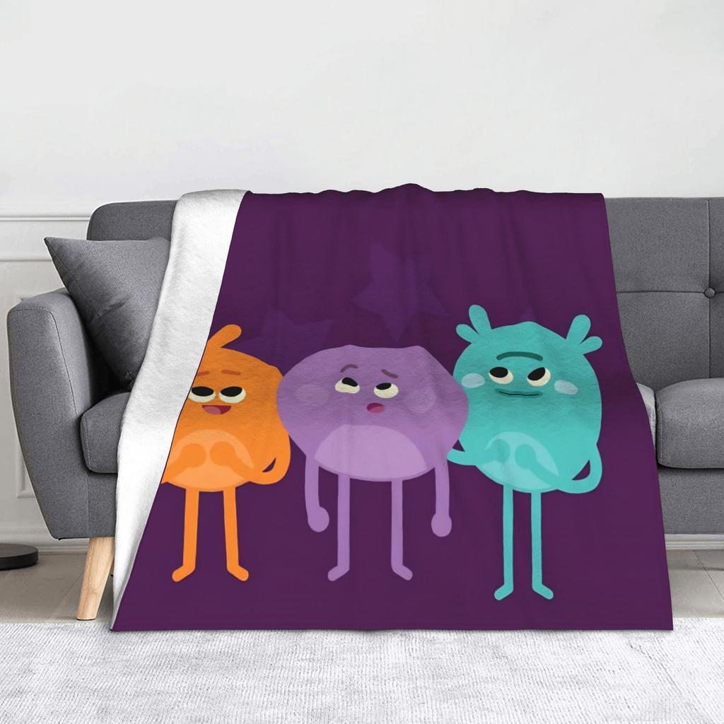 Bumble Nums Cartoon Blanket Cover Fleece Ultra-Soft Throw Blankets for Car Sofa Couch Bedspread