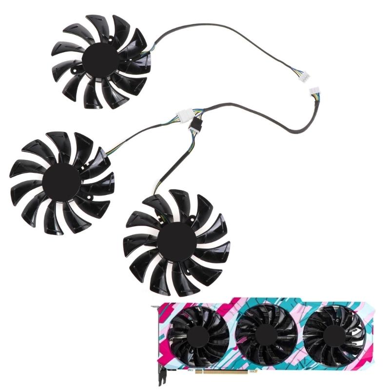 3Pcs 87MM GA92S2U C12V 4Pin Graphics Card Fan for GeForce 3060TI 3070 3080 3090 -GAMING OC Video Card