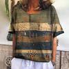 Plus Size Summer Plaid T Shirt for Women O Neck Casual Sweatshirt New Tees Harajuku Clothing Loose Short Sleeve Blouse Female Fashion Tops