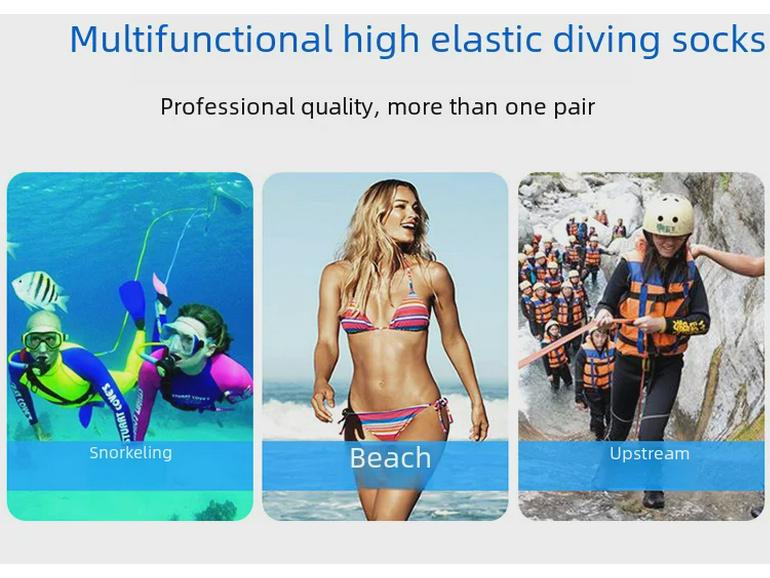 Носки для дайвинга и сноркелинга толщиной 3 мм с защитой от холода: Нескользящая, антипрокольная, теплая пляжная обувь с защитой лодыжки для зимнего плавания