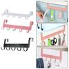 5 Hooks Over Door Hook Iron Art Coat Rack Storage Hanger Towel Hanger