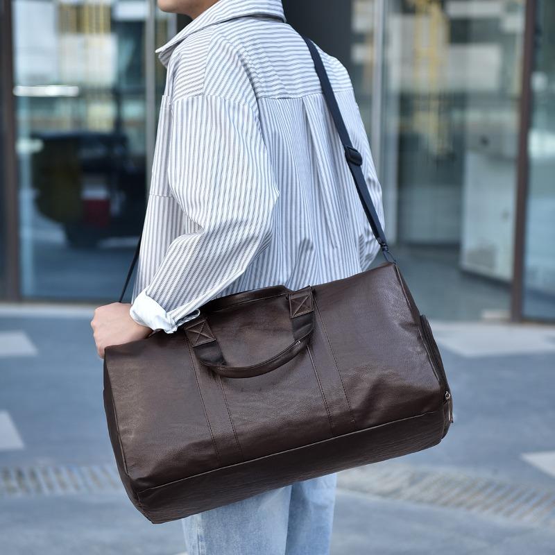 Сумка для отдыха, дорожная сумка, отделение для обуви из ПУ с разделением сухого и мокрого, большая вместимость, спортивная износостойкая дорожная сумка