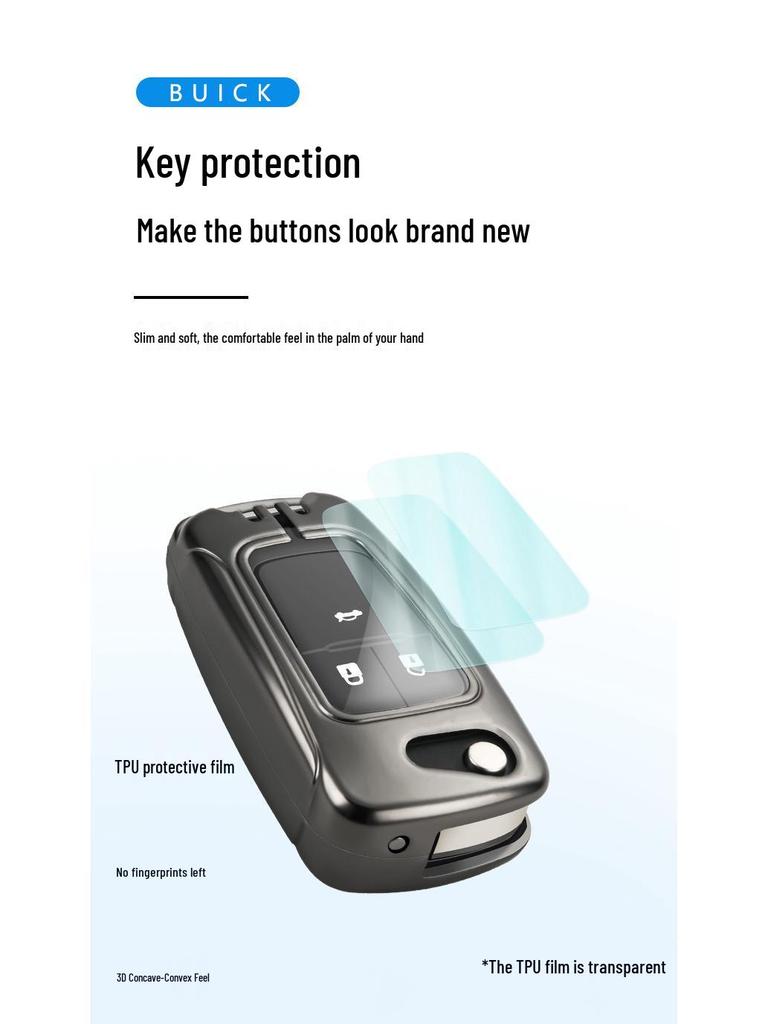 2021 Buick Key Cover for Excelle, Regal, Envision, LaCrosse, Verano – Men's High-Grade Shell Bag