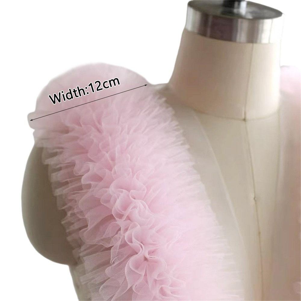 1 Yard Mesh Lace Accessories 12cm Wide Mesh Material Hem Cuffs Lace Trim  Wedding Accessories
