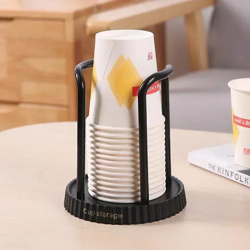Wall Mounted/desktop Models Plastic Paper Cup Dispenser Household Disposable Cup Storage Rack Coffee Cup & Tea Cup Storage Rack