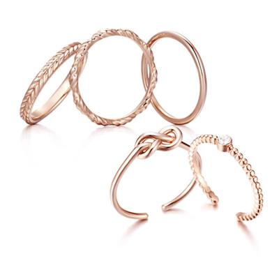 ELLE Jewelry Набор из 5 повседневных многослойных колец ELBRWR126