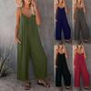 2023 Summer New Women's Solid Color Suspender Jumpsuit