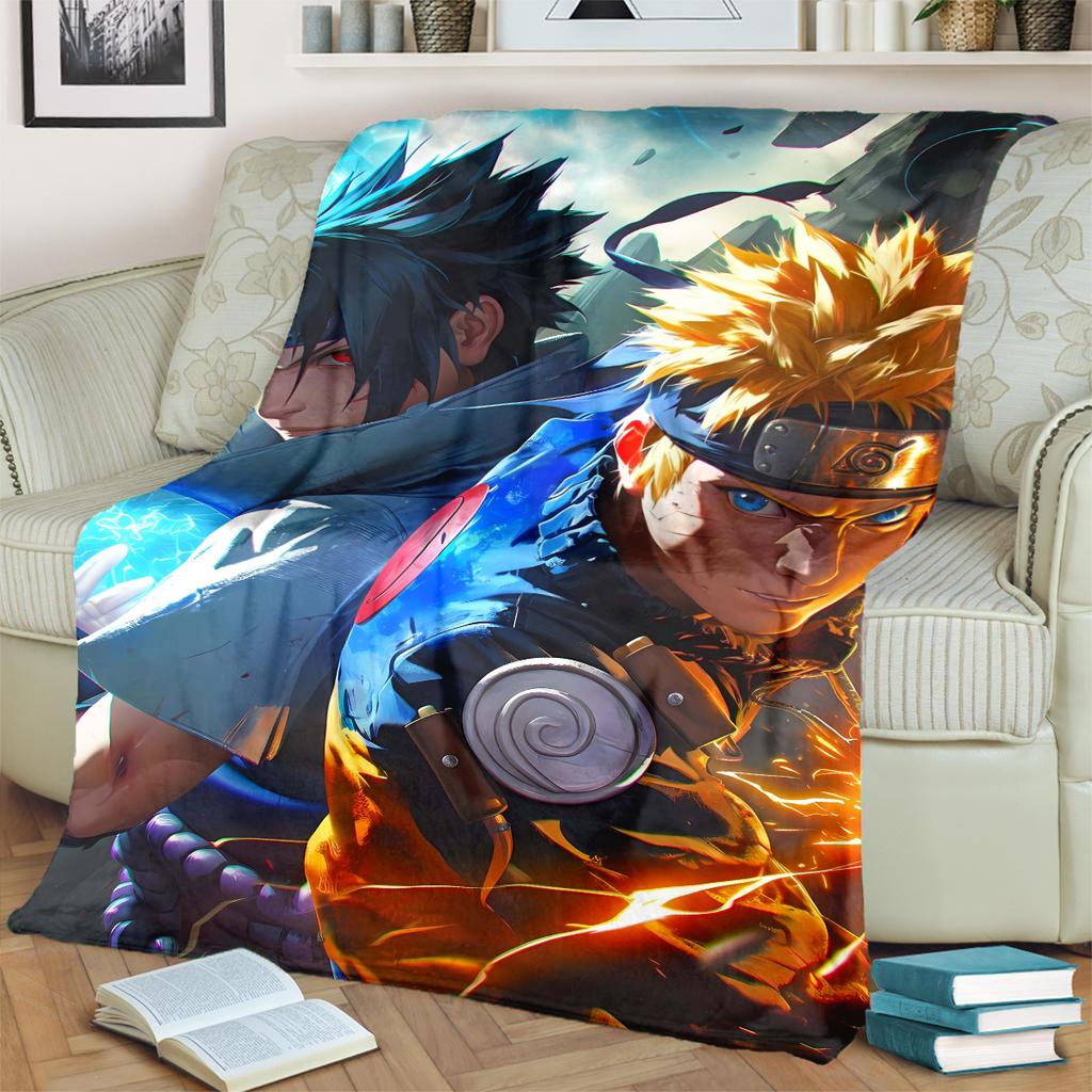 Anime-Print Blanket Warm Comfortable Flannel Blanket for Bedrooms, Sofas, Beds, Chairs, Picnics, Travel -LXR79