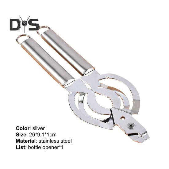 Открывалка для банок серебристого цвета, многоцелевая, многофункциональная, инновационная открывалка для банок