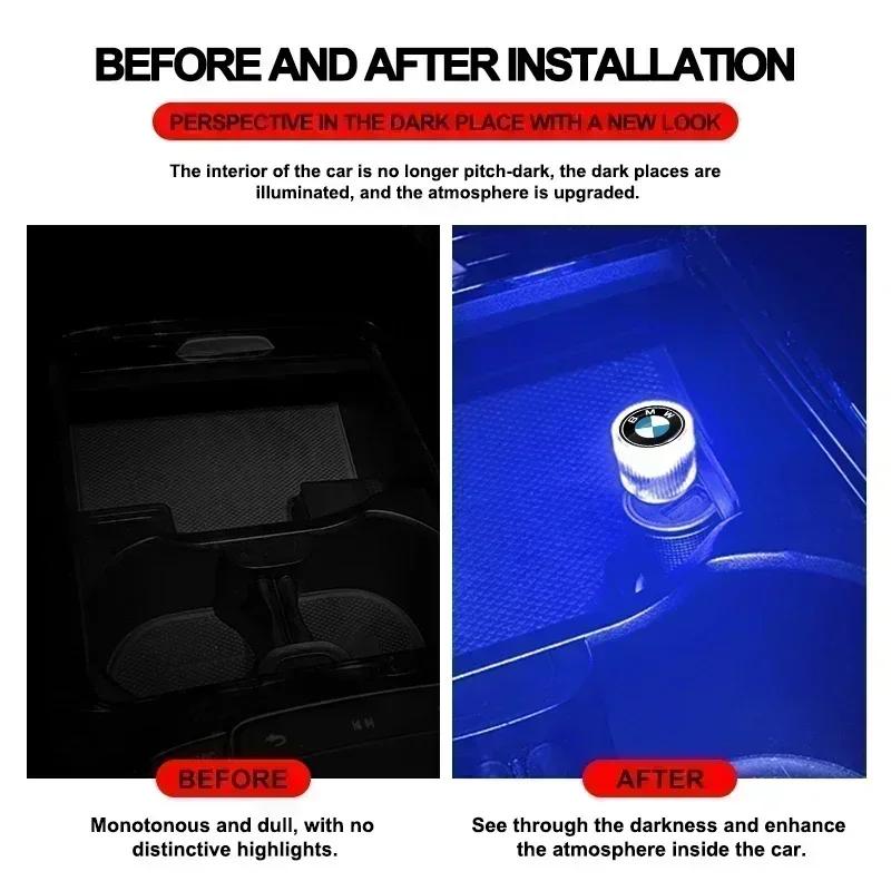 E60 E93 2025 New Hot Car For BMW USB Car LED Light Auto Interior Atmosphere Light Car Emblem For Bmw M3 M4 M5 M6 F20 F30 G20 F31