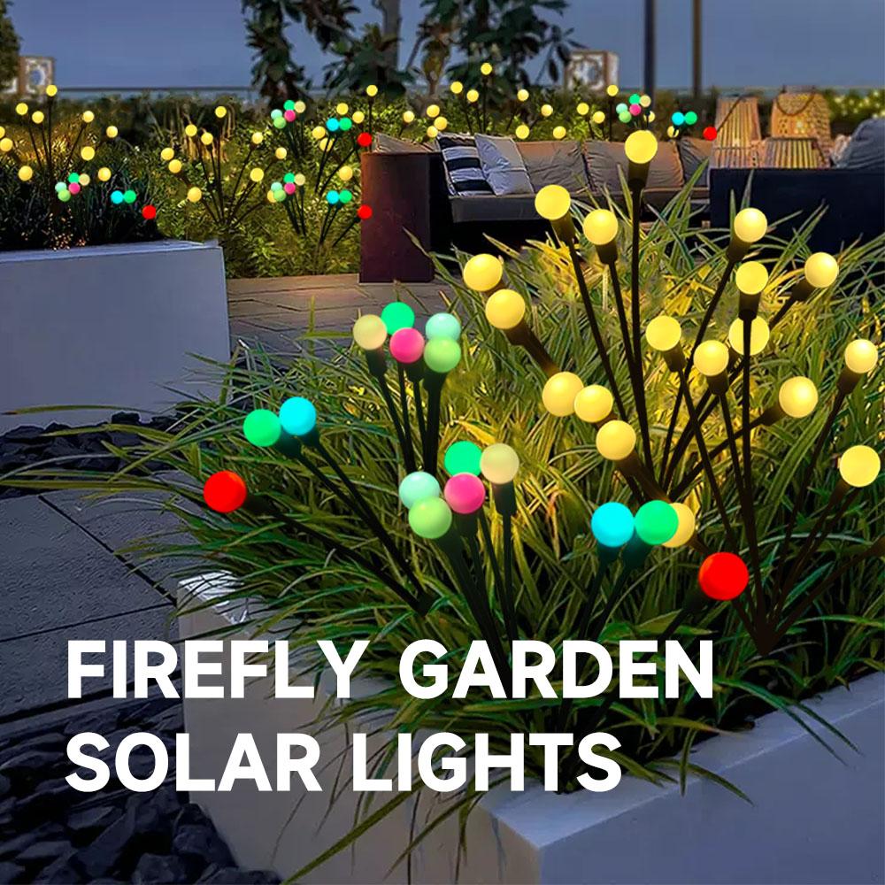 6/8/10 Светодиодные солнечные фонари-светлячки, садовые декоративные огни, уличный колышек, газонная лампа, яркий декор для террасы, балкона, патио, дорожки