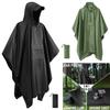 Rain Poncho Waterproof Adult Raincoat Reusable Bicycle Cover Hooded Cape Hiking