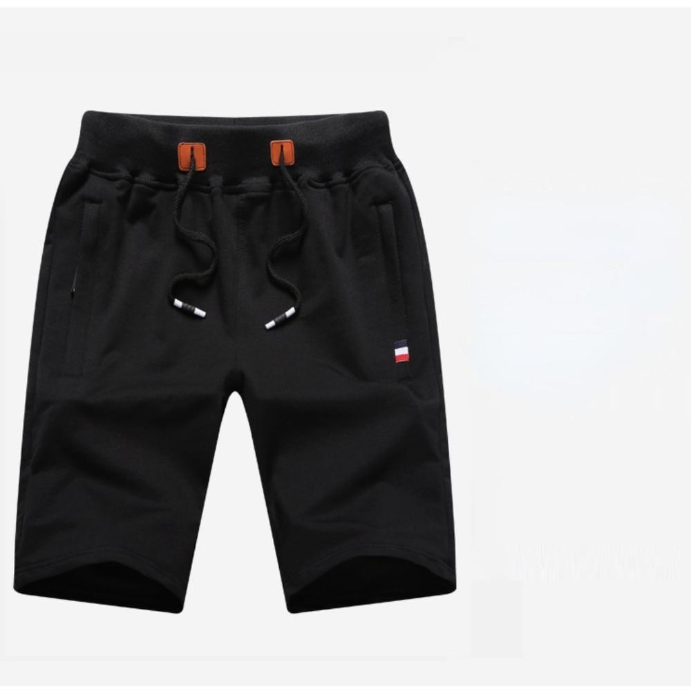 Мужские спортивные шорты для бега, повседневные летние шорты с эластичностью на талии, однотонные мужские шорты больших размеров