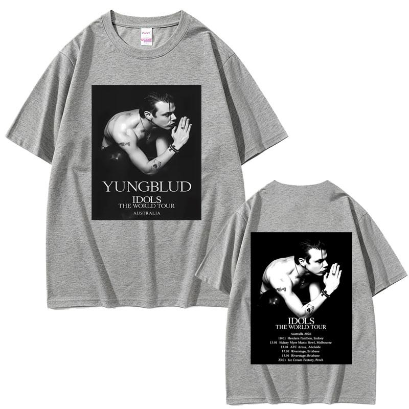 Yungblud Idols World Tour 2026 Tshirt Unisex Women Casual Vintage Oversized Tee Shirt Male Hip Hop Fashion Gothic Rock T Shirts