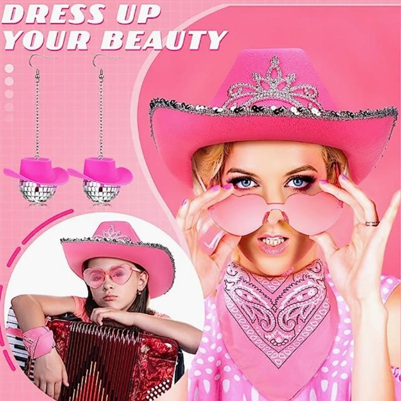 Delicate Pink Cowboy Hat Nightclubs and Parties Photo Studio Props and Stage Performances Multipurpose Decoration