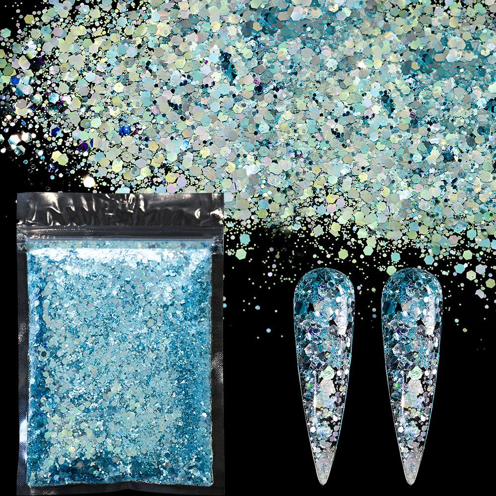 Laser Mixed Glitter Nail Art Decoration Pet Symphony Sweet Ladies Nail Art Decoration Glitter Sequins