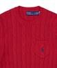 POLO RALPH LAUREN Cable Knit Cotton Short Sleeve Sweater - Red
