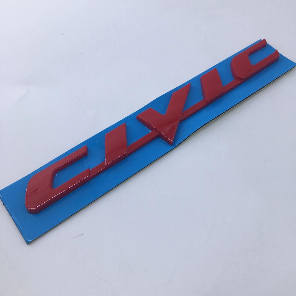 1pcs high quali3D ABS for Honda CIVIC Car Letter Logo BT Sticker Tail Bumper Badge Auto Rear Trunk Emblem Accessories