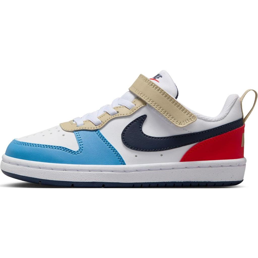 Nike Court Borough Low Recraft TD White Thunder Blue Light Crimson Baby Sneakers Blue-Beyond DV5458-124