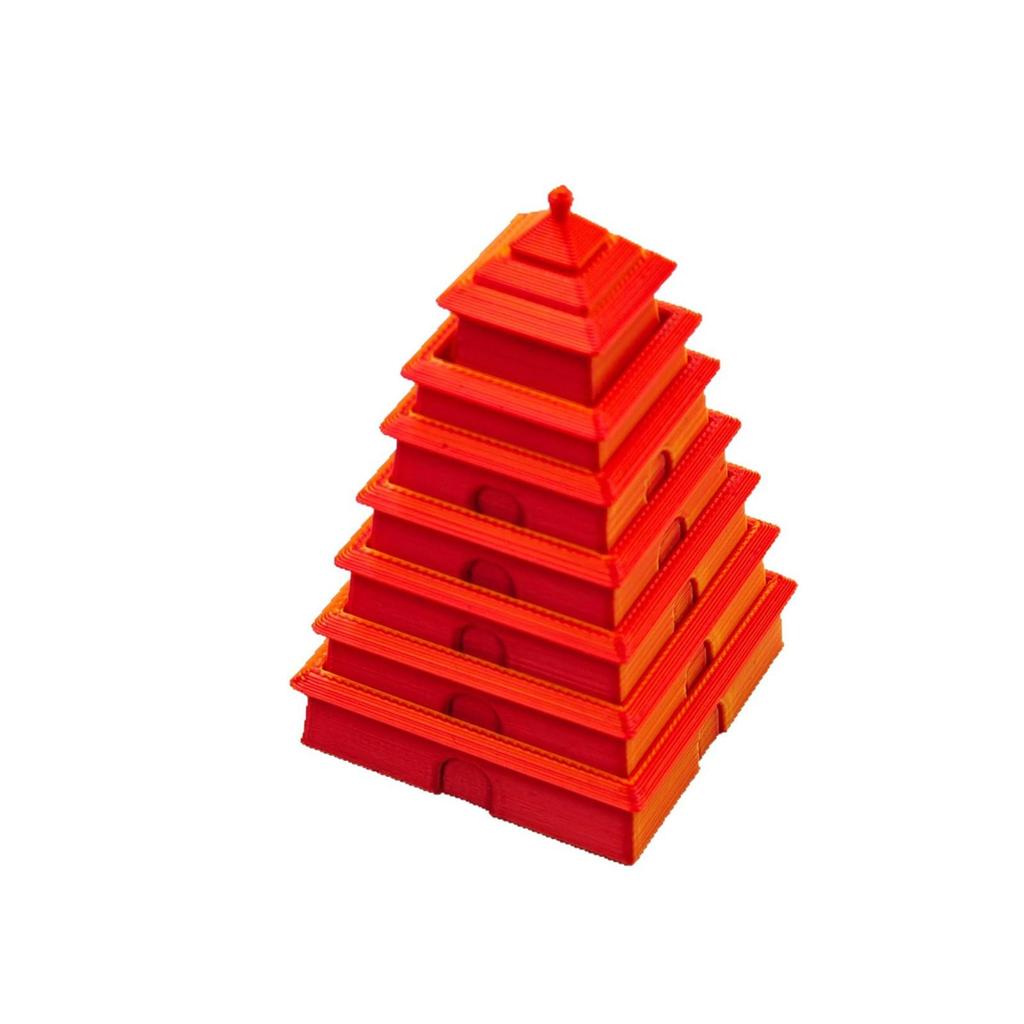 3D Складная Вращающаяся Пагода: Детская игрушка для снятия стресса и модель культурной архитектуры