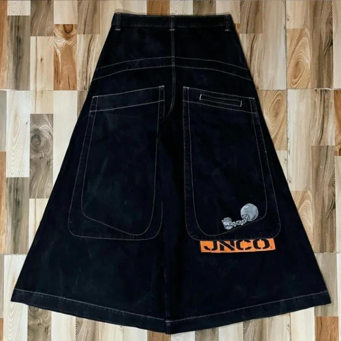 Джинсы JNCO Винтажные Хип-хоп Свободные Джинсы Мужские Готические С Высокой Талией Широкие Штаны Уличная Одежда