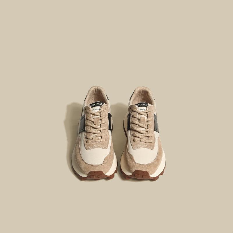 Luji настоящие вафельные туфли Forrest Gump женские осень 2025 новые европейские туфли на платформе повседневные спортивные туфли для папы прилив