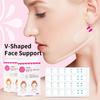 40 шт./10 листов V-образные наклейки для лица Невидимый макияжный клей Подтягивающая лента для лица Тонкий пластырь Дышащая наклейка Лифтинг Подтяжка Подбородка
