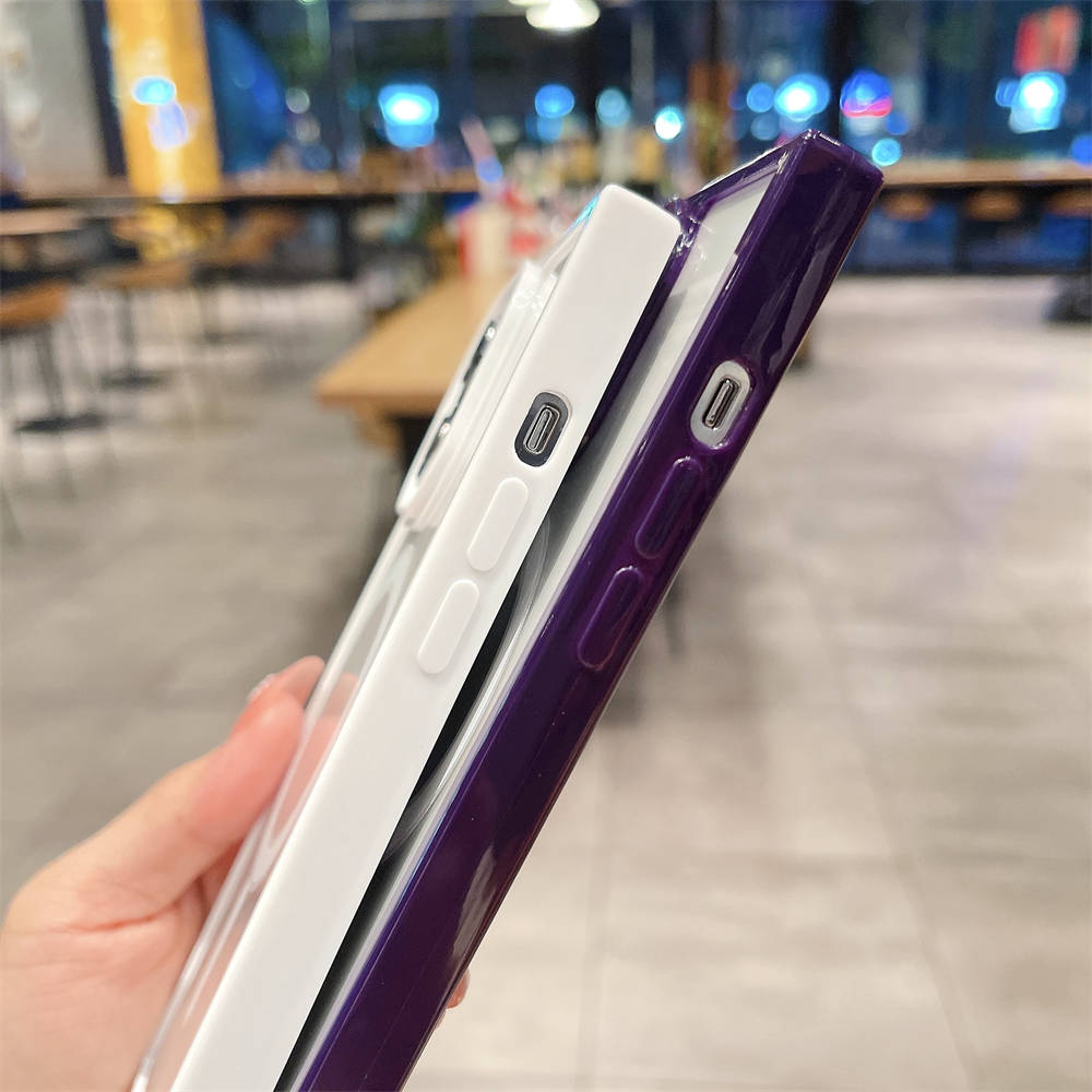 Магнитный чехол для телефона с беспроводной зарядкой Iphone 14 13 12 11 Pro Max 14pro 14 Plus 11 противоударный акриловый прозрачный бампер силиконовый чехол