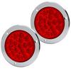 Biqing 2 шт. Круглые задние фонари для грузовиков 16 светодиодов, задние фонари для грузовиков 24 В, универсальные, для прицепов, седанов, автофургонов (красный)