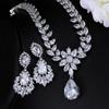 Teardrop Necklace Earring Sets Drop Earring Crystal Choker Necklace Bridal Jewelry Set Party