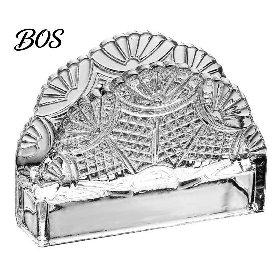 Office Desk Organizer Tissue Holder, Crystal Glass Modern Style, Durable Scratch-Resistant Embossed Texture Napkin Dispenser Organizer, for Restaurant