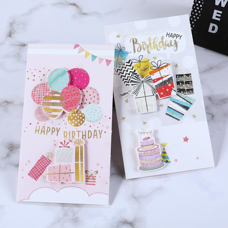 8PCS 3D Greeting Cards with Envelopes - Birthday/Christmas/Blessings Multifunctional Festive Cards
