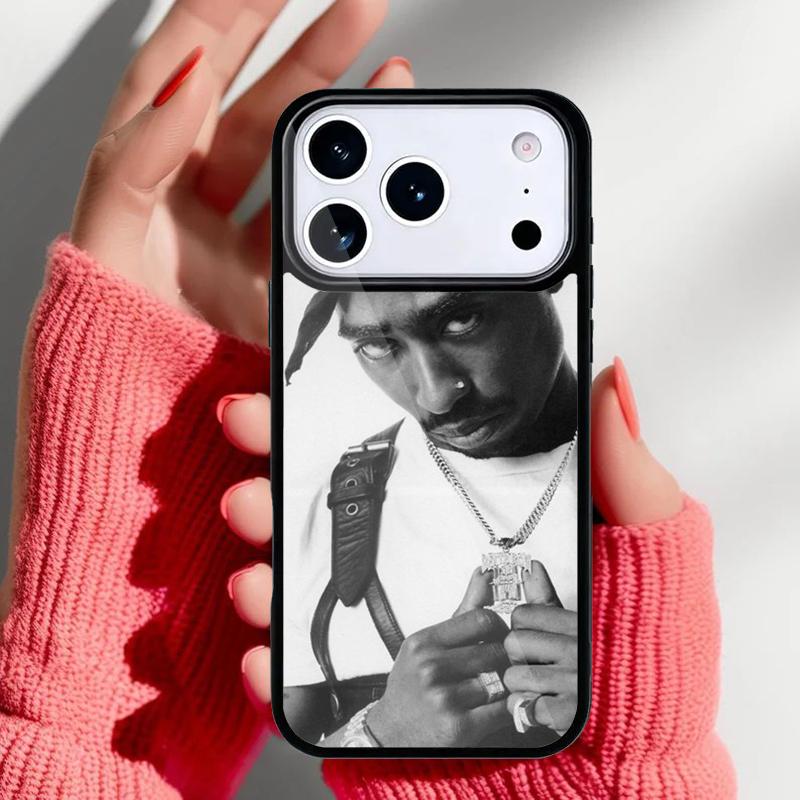 Rapper 2pac Singer Tupac Phone Case for iPhone 17 Air 16e 15 14 13 Pro Max Back Cover for 12 11 Pro Coque