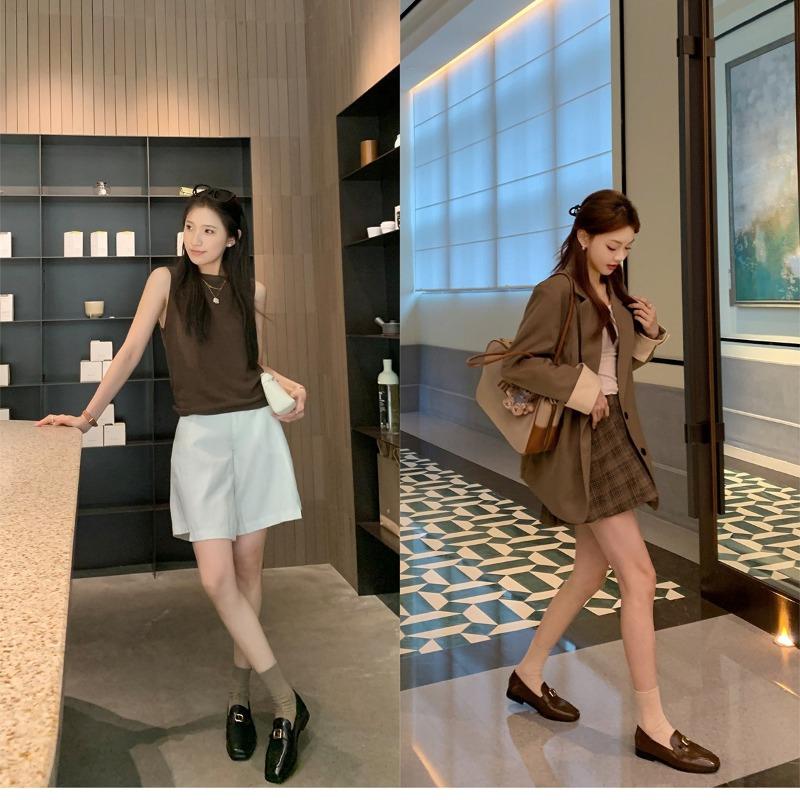 Волосы~~ Маленькая золотая пряжка Британский ретро квадратный носок на одной педали универсальная женщина