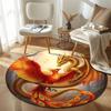 Retro Round Mandala Multicolor Rug Mat, Non-Slip Floor Mat for Laundry Room
