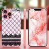 Elegant Black Lace Print phone case for iphone 17 case for iphone 17 pro max cover Glass for iPhone 17 16 15 14 13 12pm Pro Plus