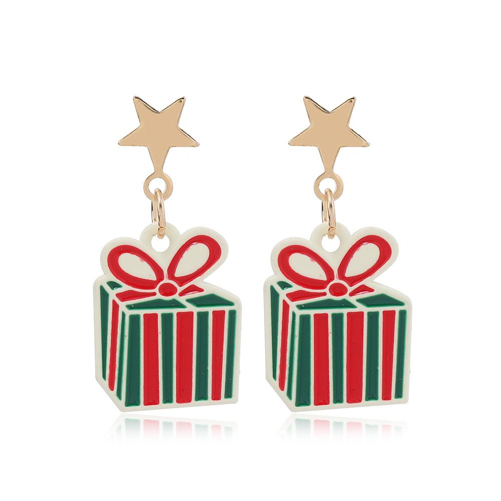 Мультяшные рождественские кукольные рождественские украшения, милые серьги-подвески в виде снеговиков, креативные рождественские серьги