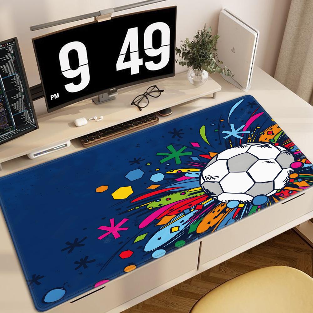Large Mouse Pad Anime Football Cartoon Desk Pad Pc Gaming Accessories Mausepad Custom Table Mats NonSlip Keyboard Rubber Carpet