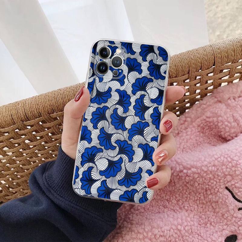 Чехол для телефона из африканской вощеной ткани для iPhone 14 13 12 Mini 11 Pro XS Max X XR SE 6 7 8 Plus Мягкий силиконовый чехол