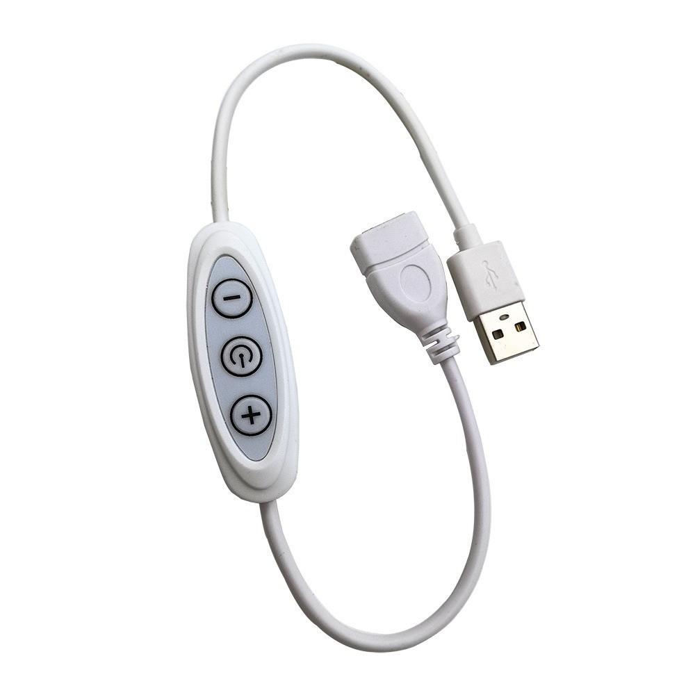 3 Key Control LED Light Dimming 8-Level Dimming Power Cable Durable USB Dimmer Switches