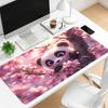Kawaii Panda Desk Mat Cute Gaming Mouse Pad Non Slip Rubber Keyboard Mat Extended Table Laptop Office Game Decor Accessories