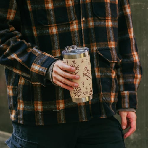 BOTTLE BOTTLE Tumbler with Lid, Overflow-Proof, 600ml Large Capacity Water Bottle, Double-Walled Stainless Steel Coffee Bottle, Vacuum Insulated, Keep