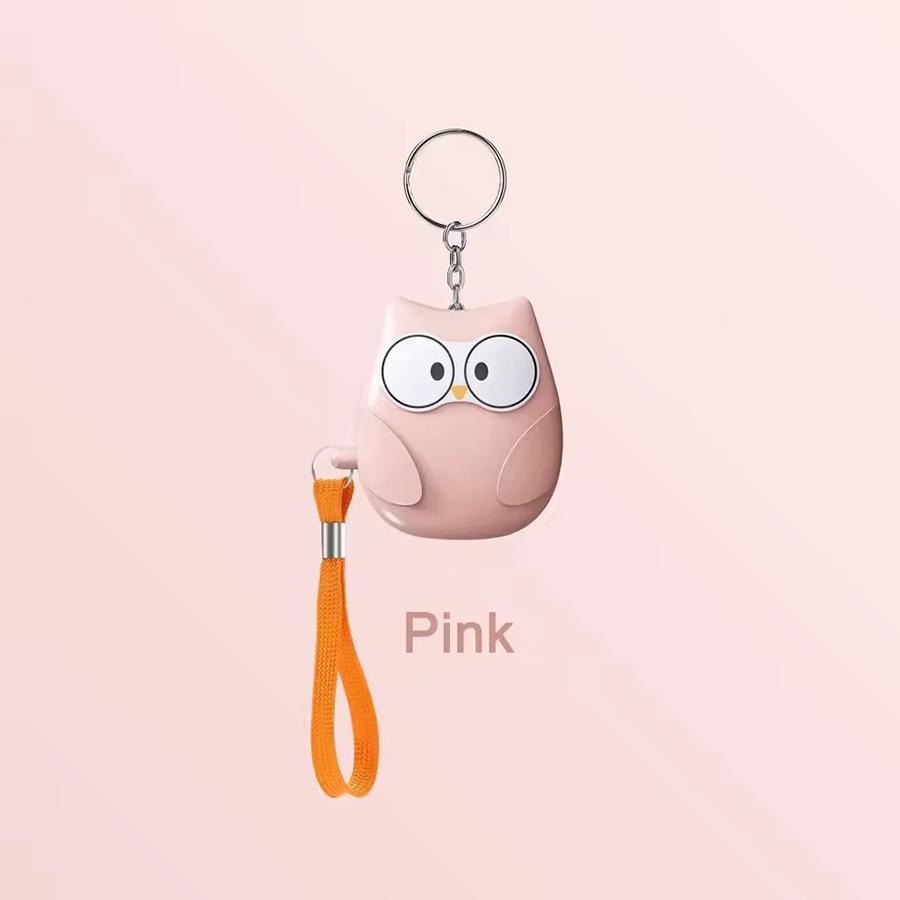 Owl Self Defense Alarm Flashlight Outdoor 130 Db Personal Anti Wolf Alarm with LED Light for Women Security Protect Keychains