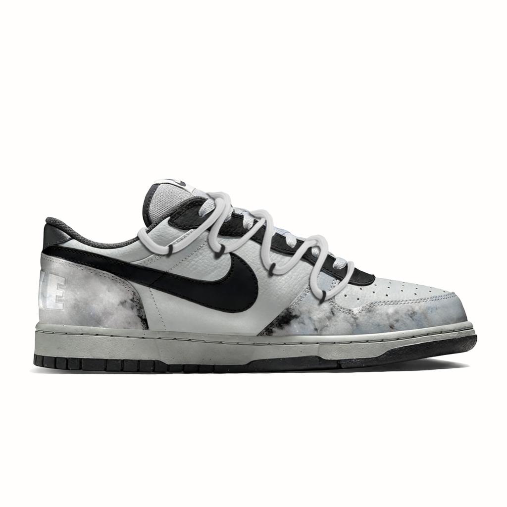 Nike Big Skateboard Shoes Men's Low Top Beige/White/Black/Purple 355152-017(Team861-)
