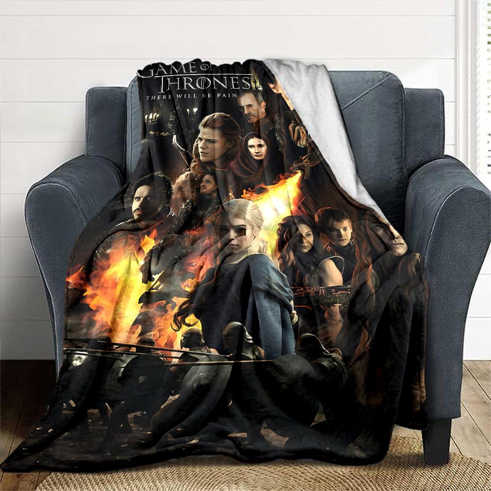 1pc Game of Thrones Flannel Blanket Soft Warm Throw for Home, Office, Travel, All-Season Cozy Bedding GiftL1243