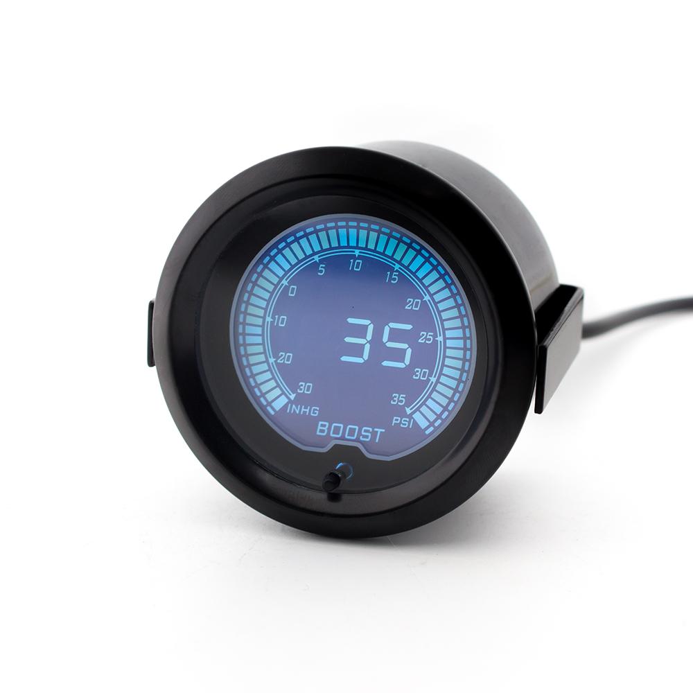 7 Colors Digital Turbo Boost gauge 2" 52mm Boost gauge EVO LCD -30In.hg-35PSI Car meter Vacuum gauge