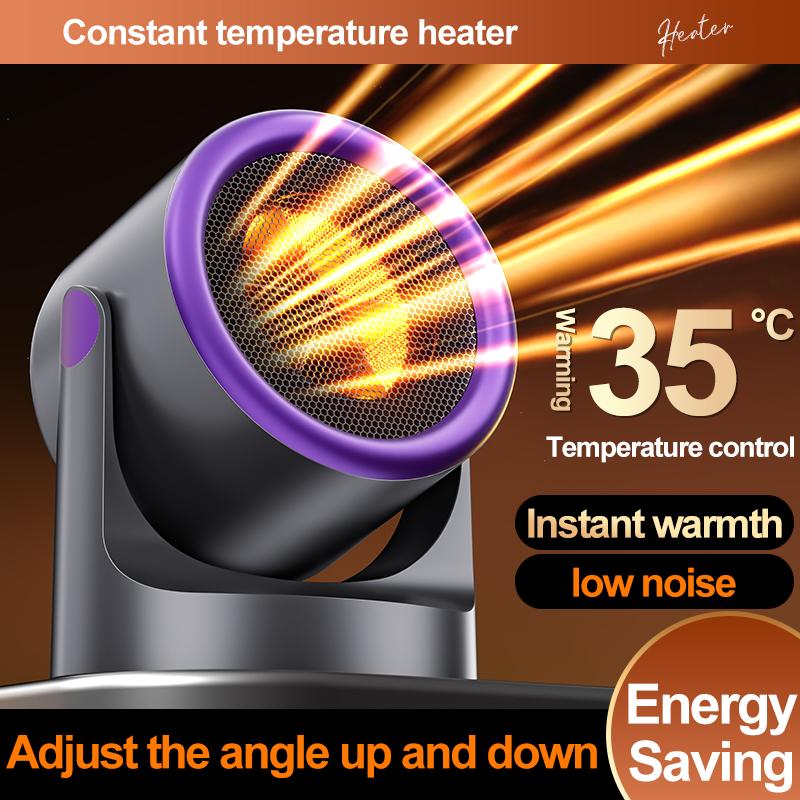 Mini Desktop Electric Space Heater Portable Personal Fan Heater Quick Fast Heating Quiet Air Blower Warm Air Fan