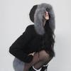 Goth Dark Streetwear Толстовки с капюшоном с воротником из искусственного меха с двойной молнией Пальто с капюшоном Женские повседневные куртки в готическом стиле с карманами Y2K Grunge Fall Cardigan