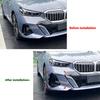 Car Carbon Fiber Front Bumper Splitter Spoiler For BMW 5 Series I5 G60 G61 2025+ M Sport Fog Lights Decorative Cover Accessorie