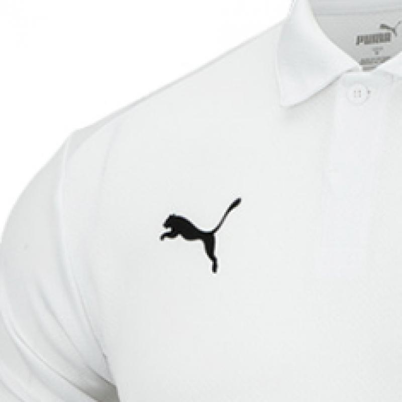 Puma Galleria Puma Team Goal Polo Mens ShorT Sleeve T shirT whiTe
